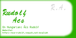 rudolf acs business card